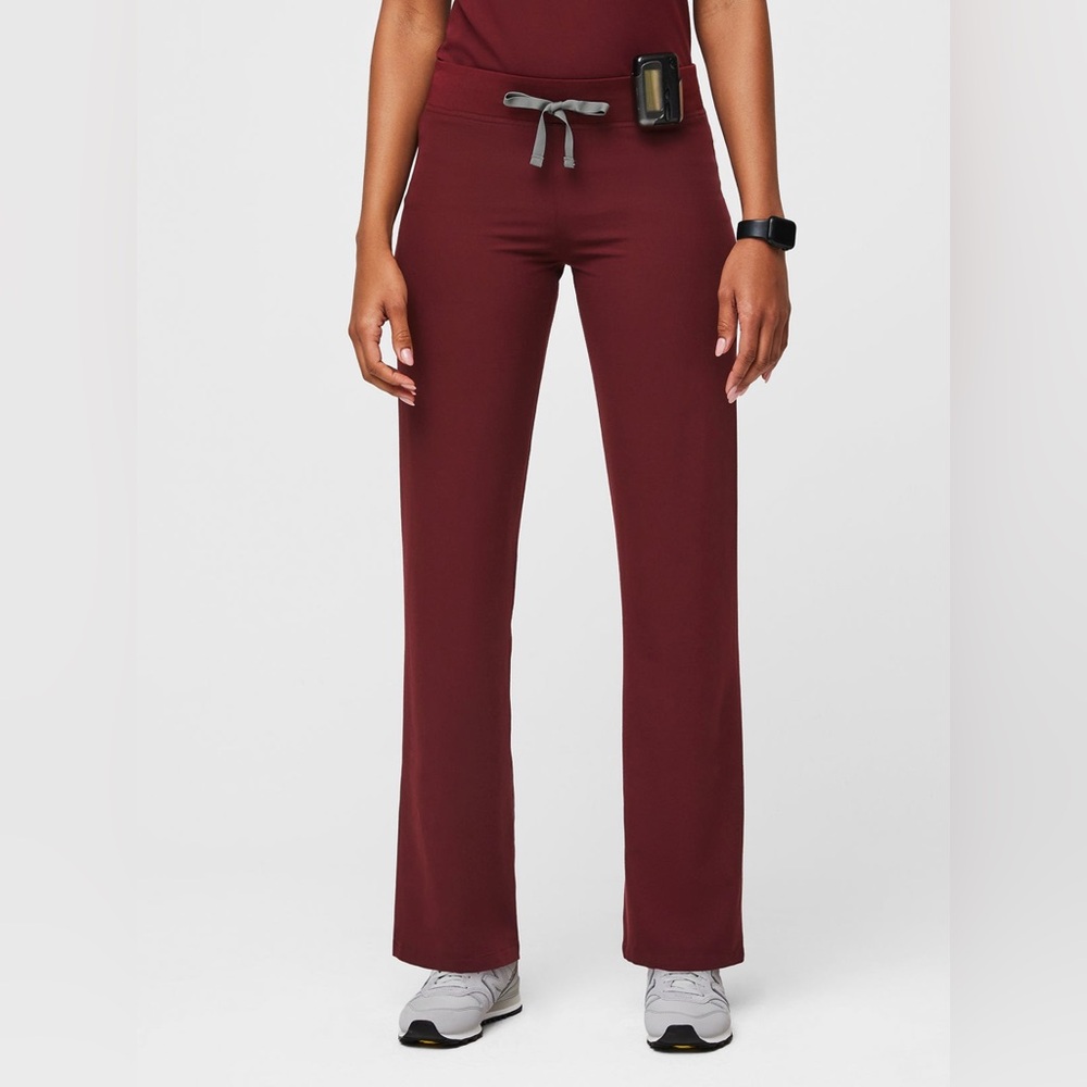 FIGS Livingston Scrub Pants - Burgundy - Medium/Tall